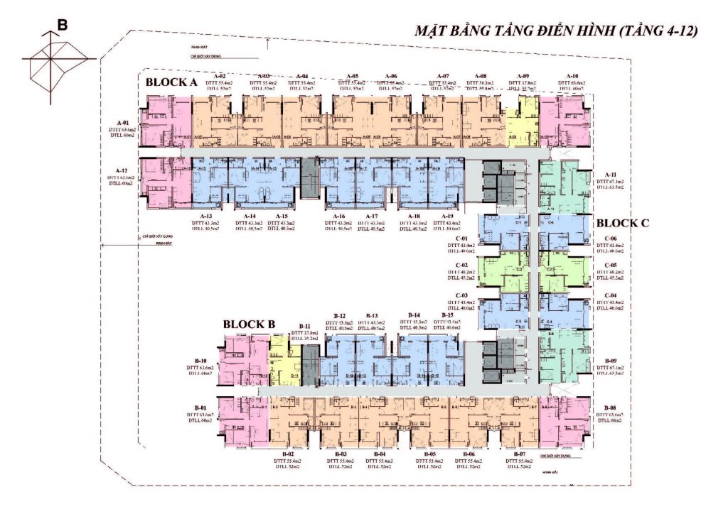 Mặt bằng điển hình Osimi Phú Mỹ